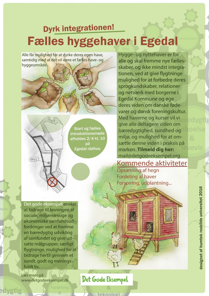 Plakat nytte-og terapi haver